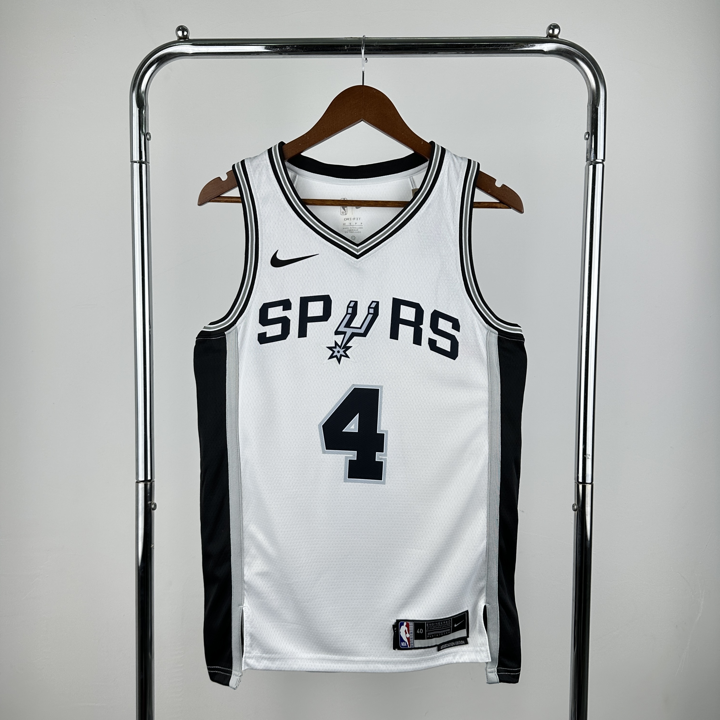 Men San Antonio Spurs #4 Fox White Season Nike 2025 NBA Jersey->los angeles clippers->NBA Jersey